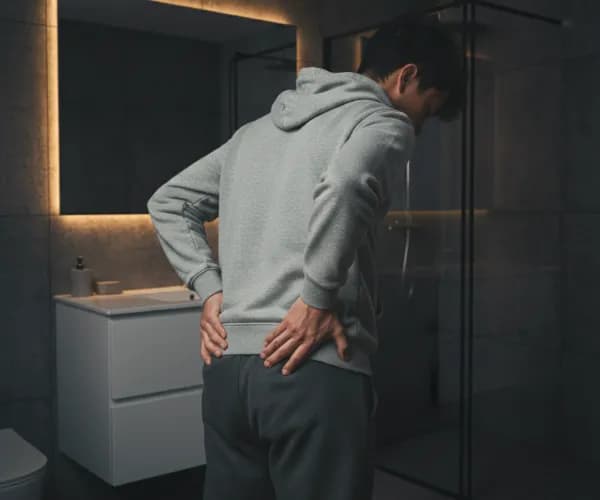 Man holding his butt isolated white 185193 13741