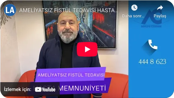 Fistülotomi ameliyatı